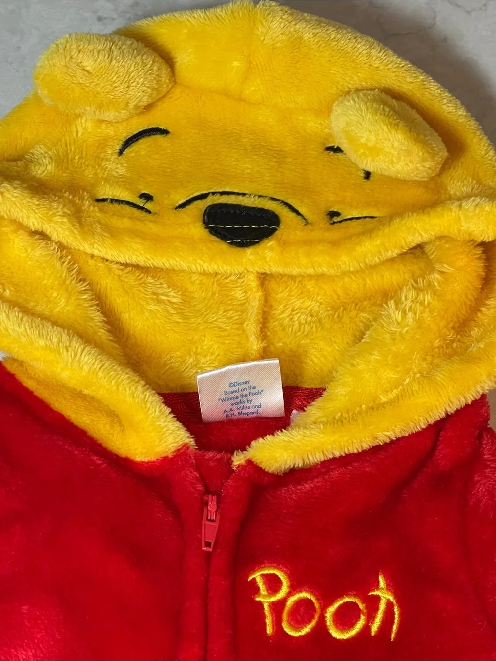 Winnie the Pooh Plush Fleece Kids One-Piece | Size 12 months | Pajama Costume - Picture 2 of 6